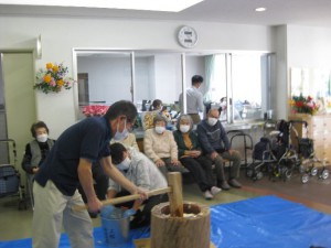 樋口さん餅つき